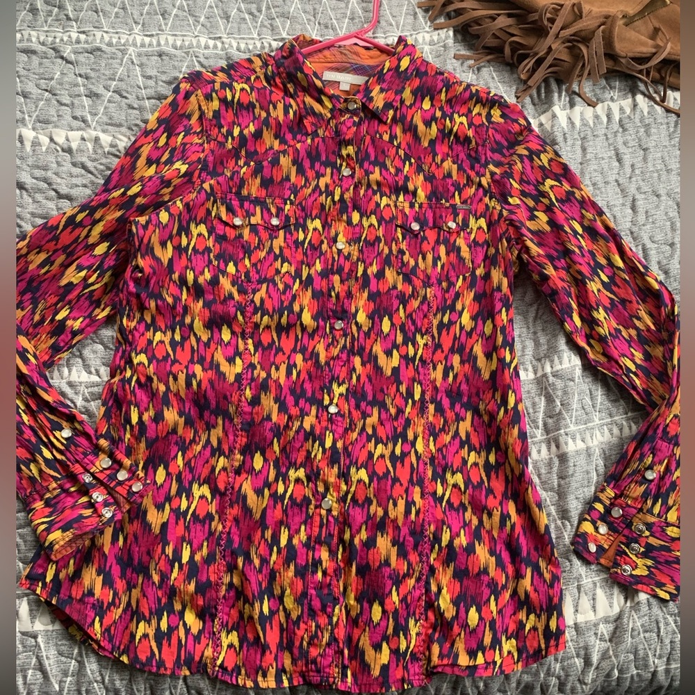 Tin Haul Western Snap/Button Down Shirt Large
